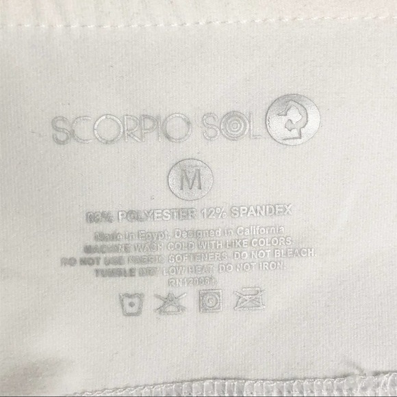 Scorpio Sol Black White Printed Crop Leggings M - Picture 6 of 7
